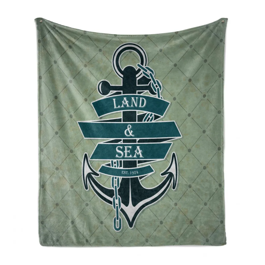 ABAKUHAUS Coperta in morbido pile di flanella, motivo a rombi Acqua, soffice peluche per interni ed esterni, 125 x 175 cm, verde acqua chiaro
