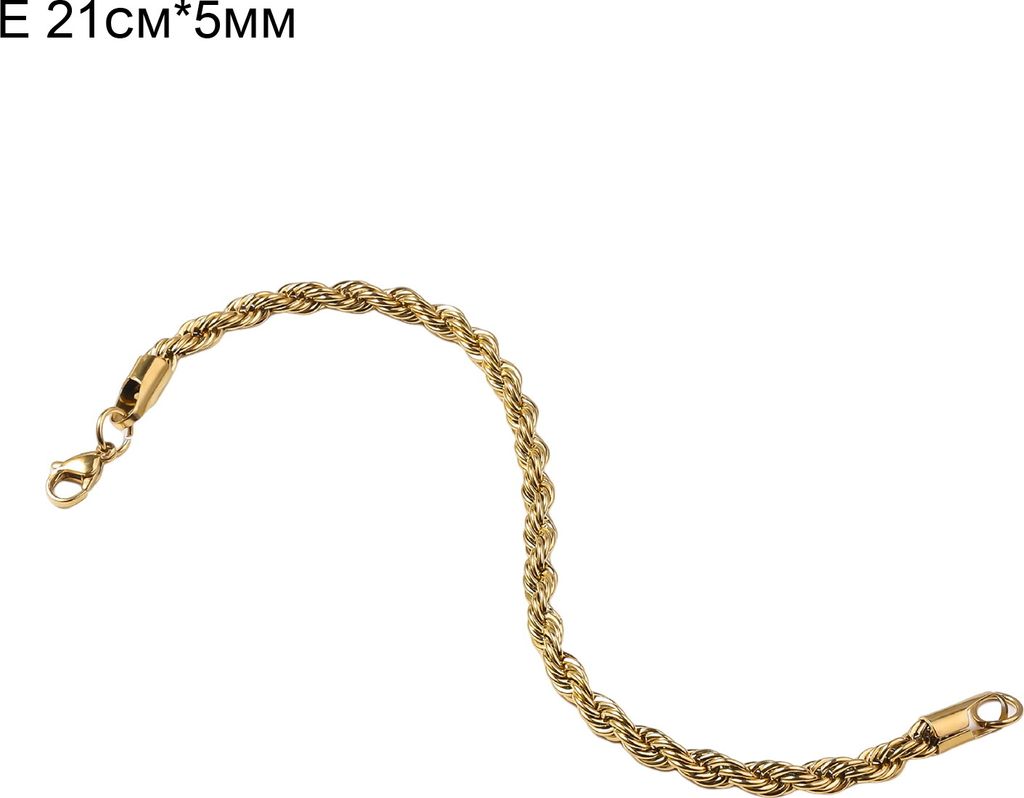 Uni-Armband, gedrehte Kette, Hip-Hop-Stil, Edelstahl, poliert, rostfrei, Hippie, Rockstar, Sänger, Club, Party, Handgelenkschmuck