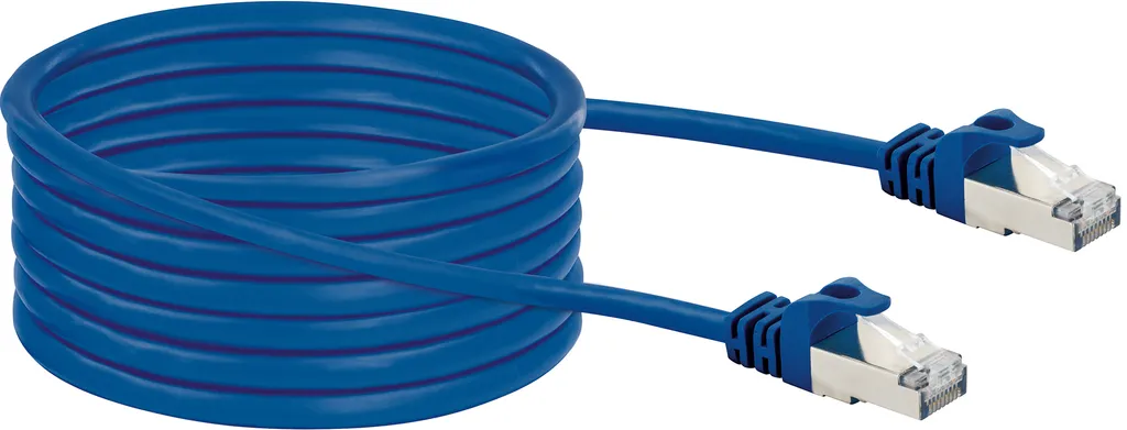 Migliora la tua Fibra con Schwaiger CAT8 5m Blu | Cavo Ethernet Ultra-Fast