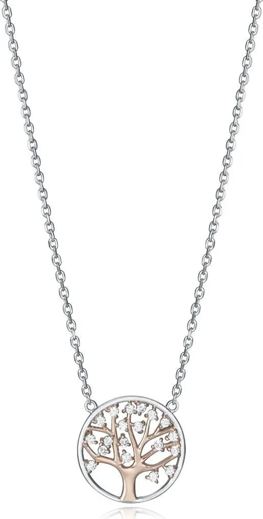 Collana d'argento bicolore Albero della Vita Elegante 85028C100-30