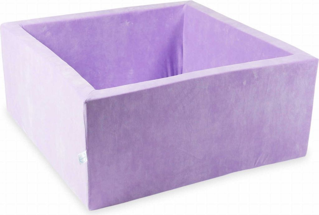 Bällebad 90x90x40 Velvet Soft Lila – Ohne Bälle / Ohne Bälle