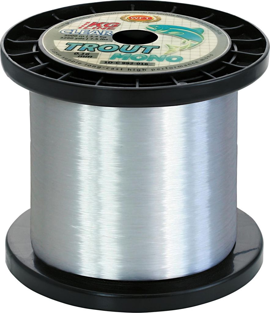 WFT Angelschnur Trout Mono (transparent, 3.000 m) Ø mm: 0,20
