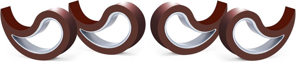 Stoppi, Fensterstopper, Türstopper, Türkeil, Türhaken, Fensterklemme, 4er-Set (erhältlich in 14 Farben) (Schokoladenbraun)