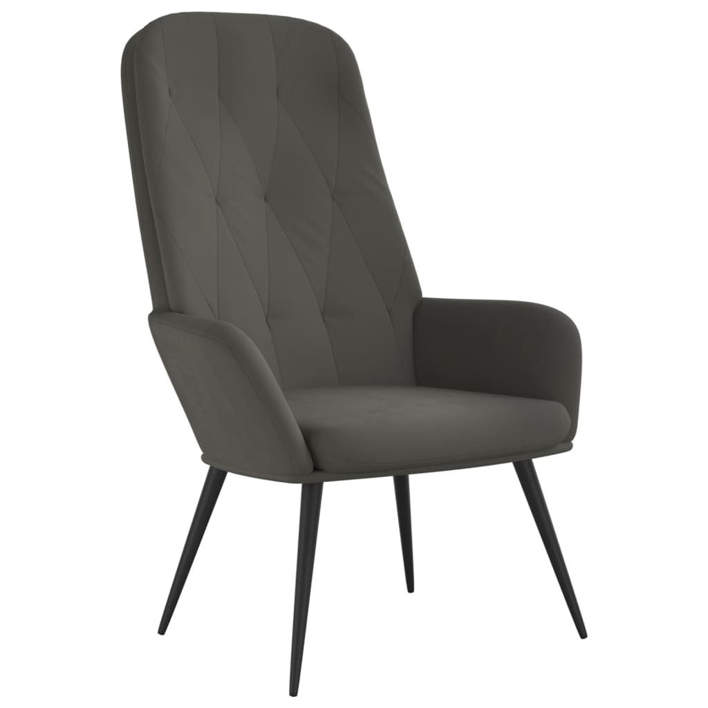 vidaXL Fotel Relax ciemnoszary aksamit Zdjęcie produktu 