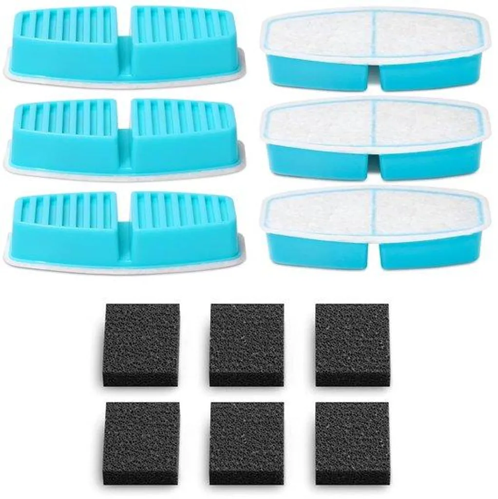 Lot 12 Filtres Charbon Actif Fontaine Chat - Eau Saine sans Poils
