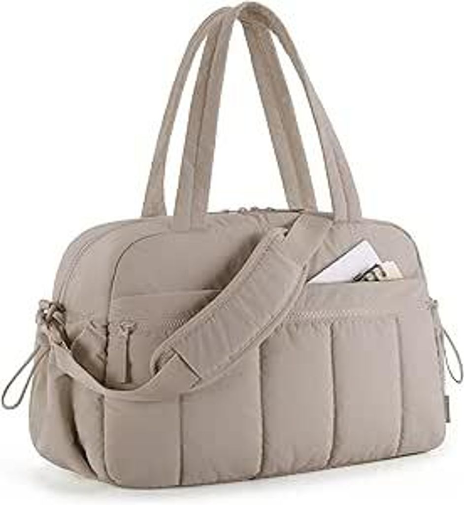Puffer Reisetasche, Sporttasche für Damen 24 l, Weekender, Wickeltasche, wasserabweisend, Reisetasche, Handgepäck, Sporttasche, Kliniktasche, Geb...
