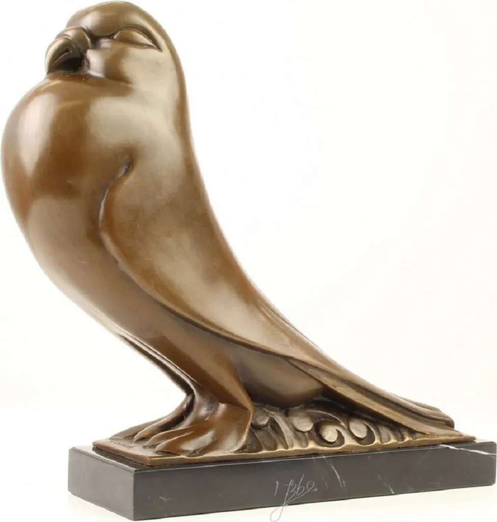 Sculpture Colombe en Bronze pour Décoration Bureau et Salon Chic