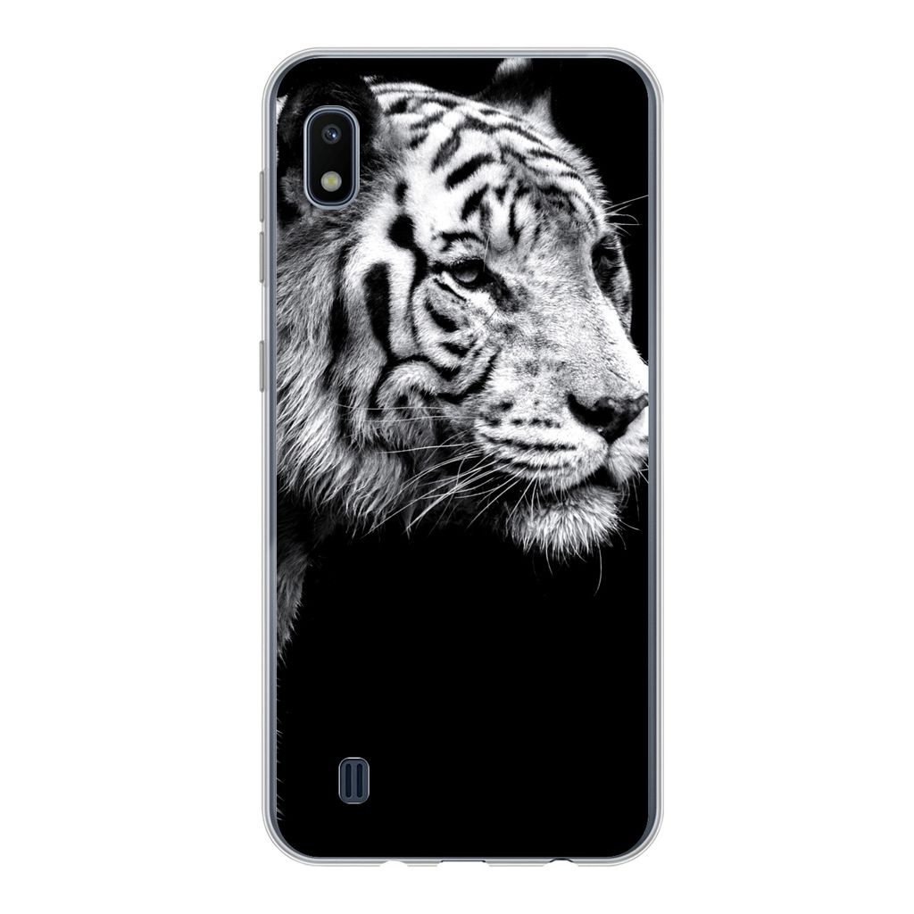 MuchoWow Handyhülle Schutzhülle Hülle für Samsung Galaxy A10 Tiger - Wilde Tiere - Licht Silikon Softcase Handy Hülle - Schutzhülle