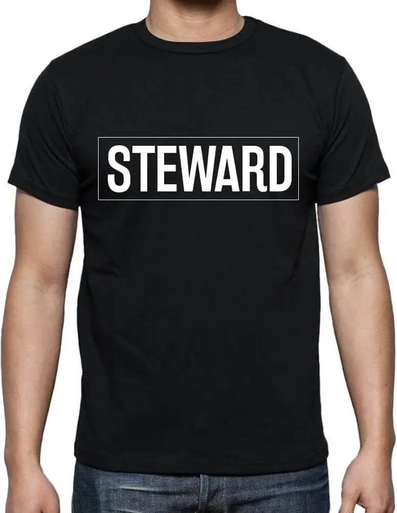 Herren Grafik T-Shirt Beruf des Stewards – Steward Occupation – Öko-Verantwortlich Vintage Jahrgang Kurzarm Lustige Druck Geburtstag Geschenk ...
