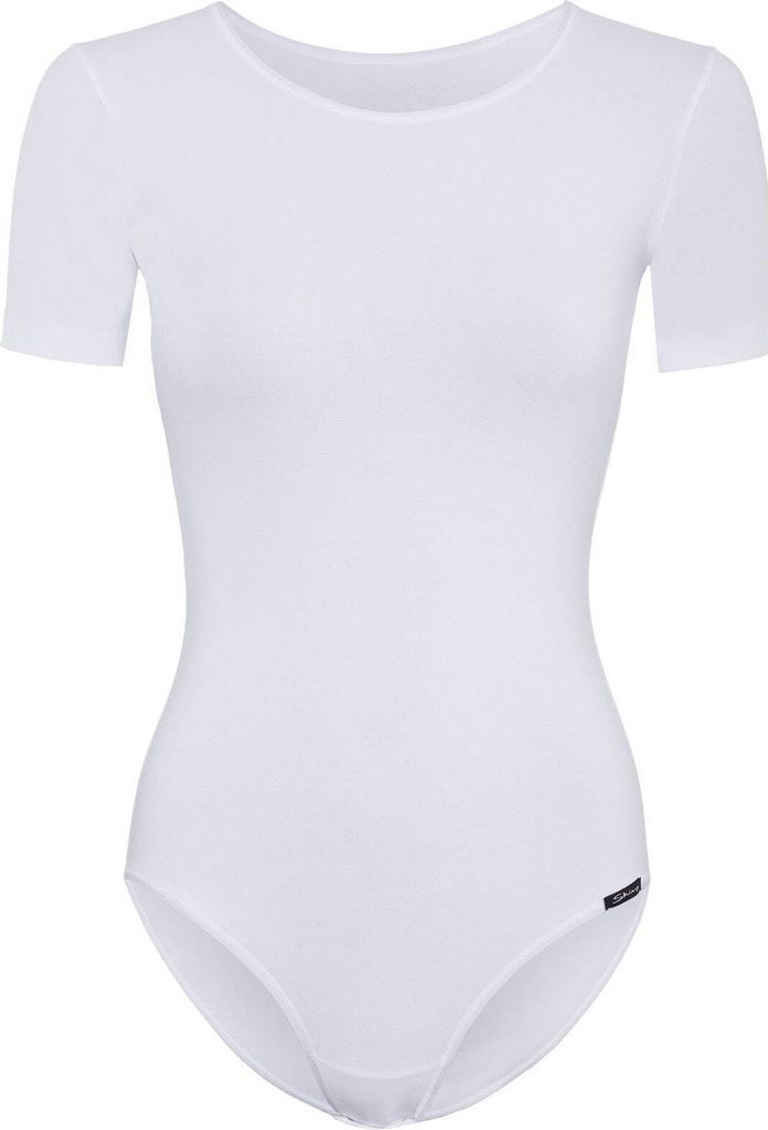 SKINY Damen Body Kurzarm Bodysuit Shirtbody Oberteil Body Collection S M L XL, Farbe:Weiß, Größe:S, Artikel:-0500 white