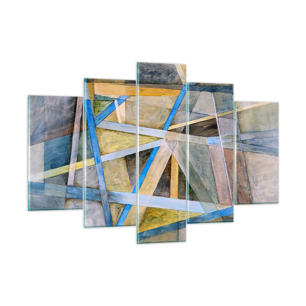 Bilder auf glas - Abstraktion modern - 150x100cm - Glasbilder - Wandbilder - Kunstdruck - zum Aufhängen bereit - Wanddekoration aus Glas - Glas Bi...