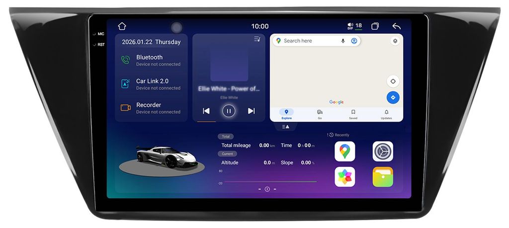 2K-OLED-Display Android Radio für VW Touran 2016-2018 CarPlay Upgrade Navi Bluetooth Lenkradsteuerung GPS 6+128GB