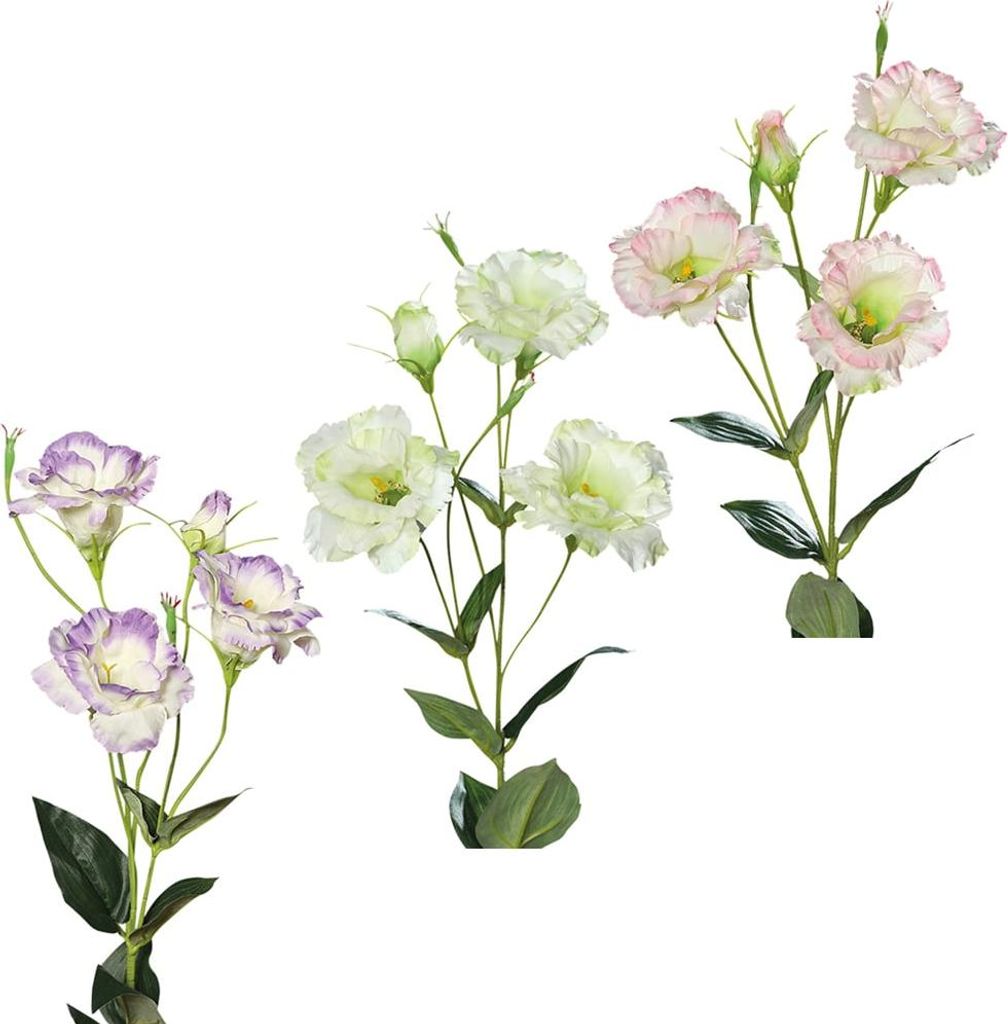 Lysianthus Eustoma künstliche Blüten Knospe Kunstblumen 1 Stk 3 Farben, 5_Farbe:Rosa