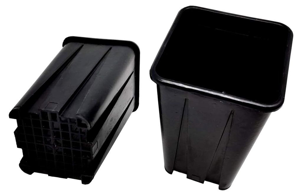 20 Stück Vierecktopf Hochtopf 11 x 11 x 20 cm - Spezialtopf für die Anzucht von Tiefwurzlern, extra groß und robust