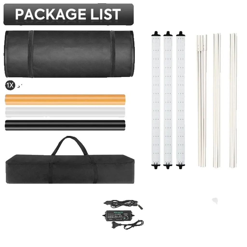 Tente photo 80cm pour packshot e-commerce avec lumière ajustable