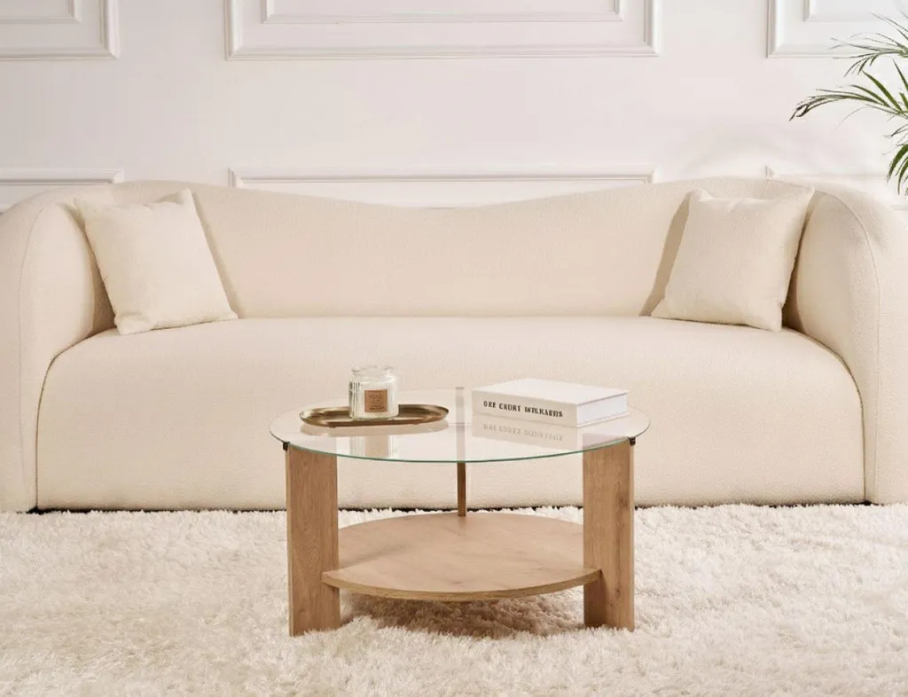 Petite Table Basse Ronde 75cm Chêne Marron pour Salon Convivial - 4