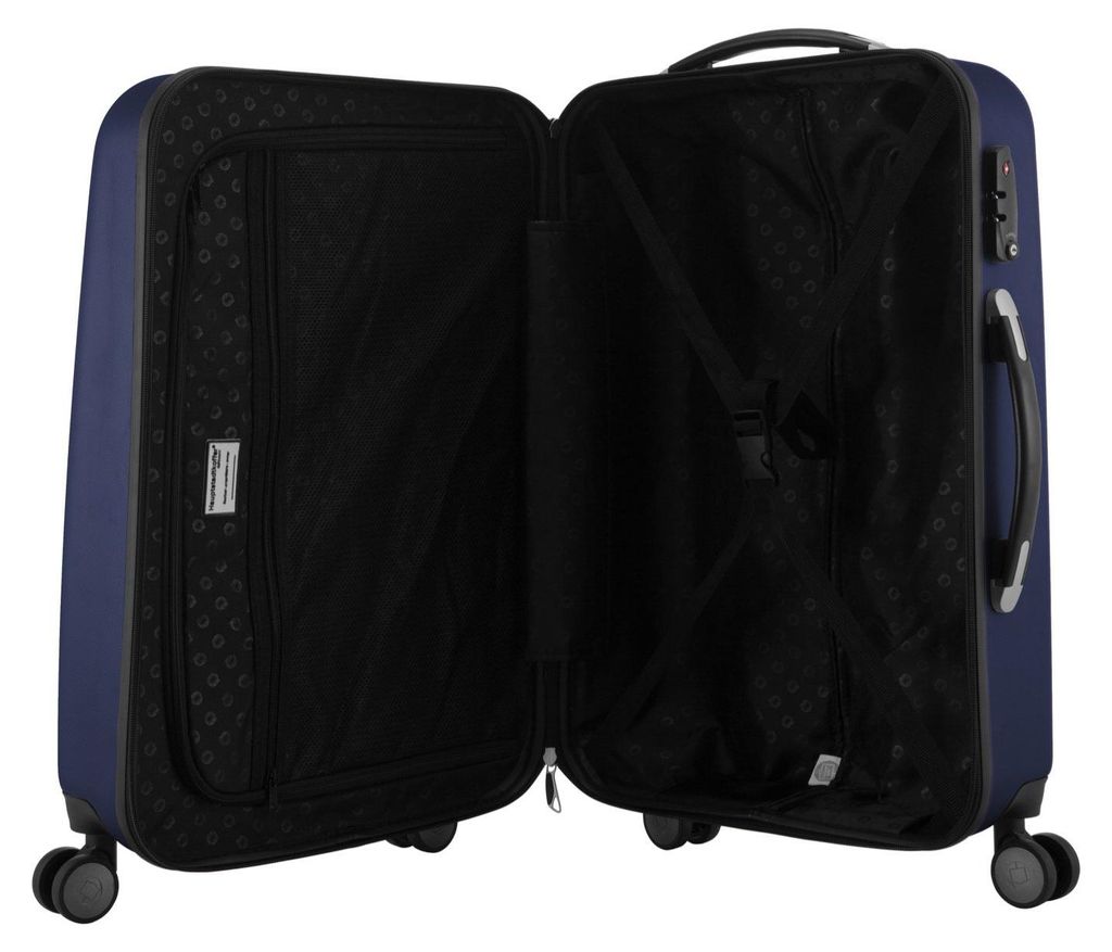 Handgepäck Koffer 55 cm Dunkelblau Hartschalen Trolley Produktbild 