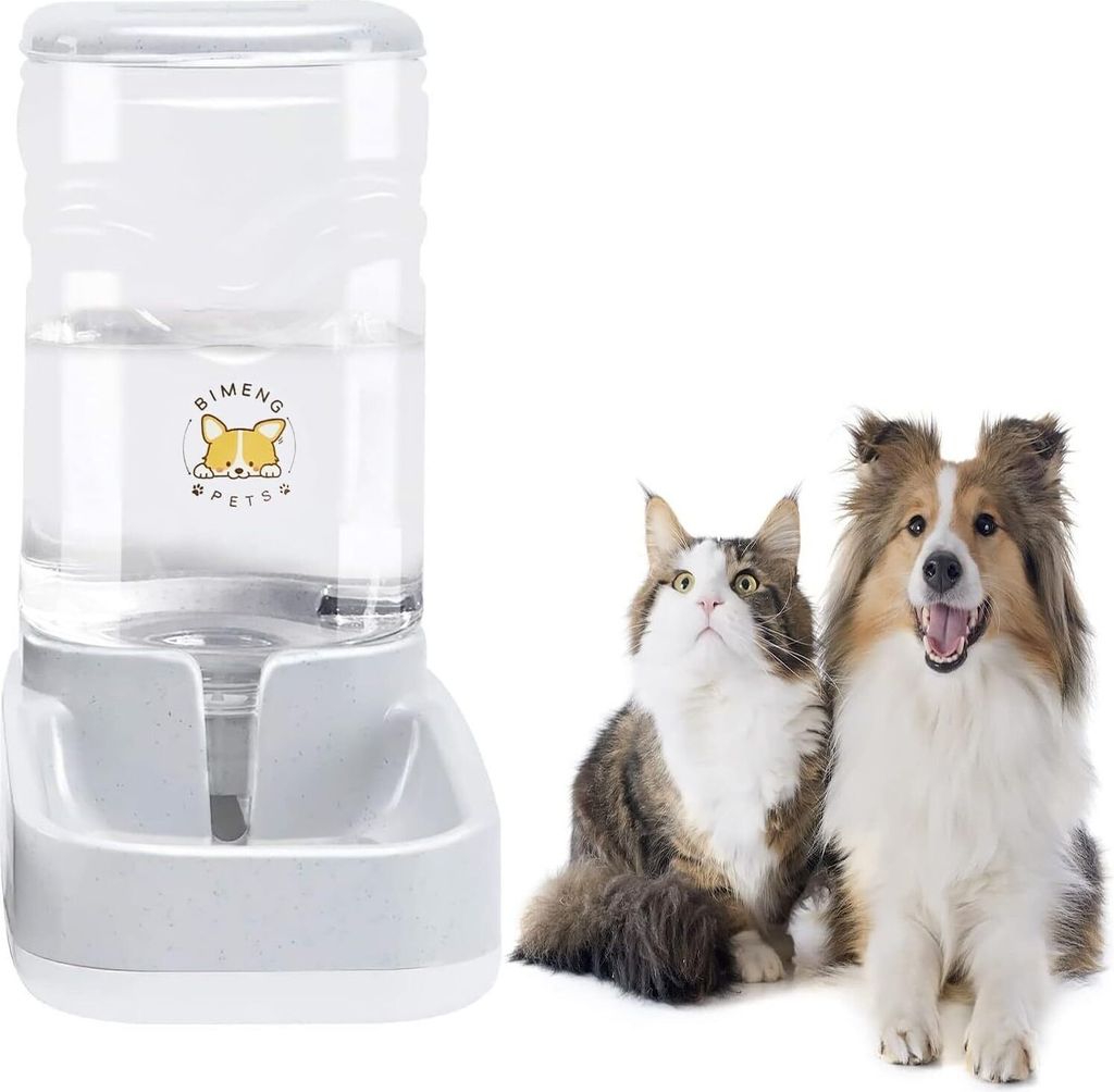 Automatischer Futter und Wasserspender für Katzen und Hunde,Futterautomat Katze,Automatischer Futterspender & Wassertränker im Set für Kleintier...