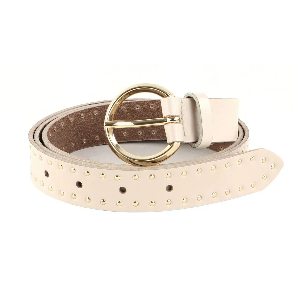 Vanzetti Pelle cintura Slim Belt W75 Cream avorio