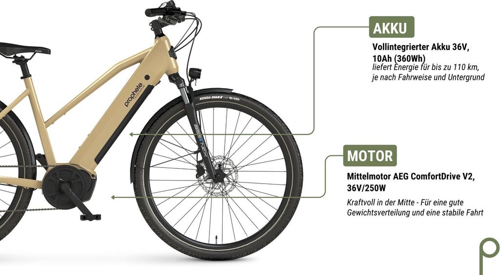 PROPHETE ENTDECKER 3.4 Mittelmotor Trekking E-Bike 28", 360 Produktbild 4