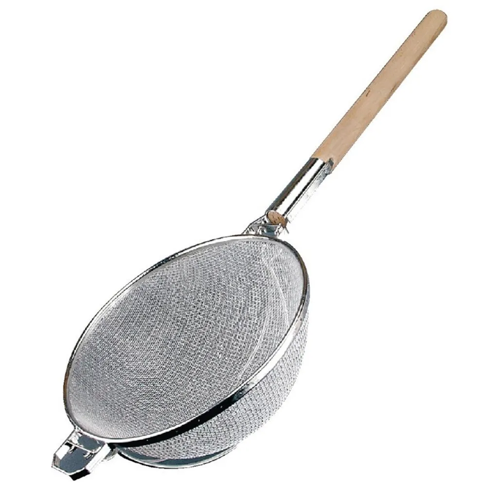 Filtro Doppio 30 cm Acciaio Inox Pesante per Miele e Alimentari