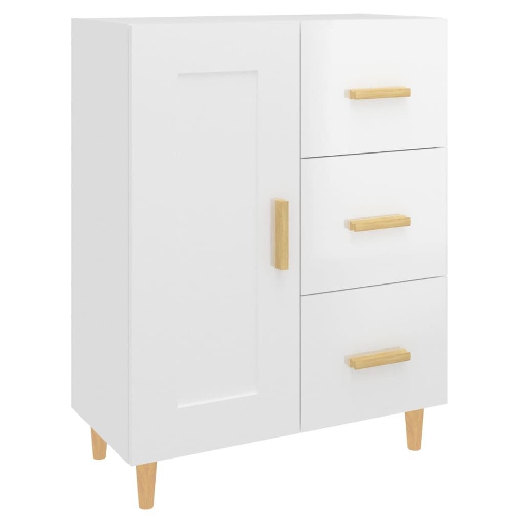 Sideboard Hochglanz-Weiß 69,5x34x90 cm Holzwerkstoff