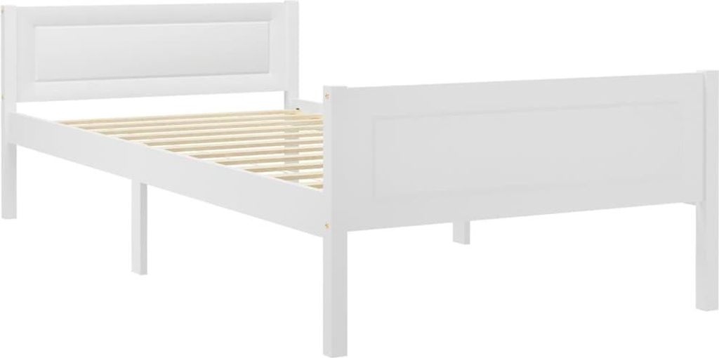 vidaXL Posteľ z masívu biela borovica 90x200 cm Obrázok produktu 