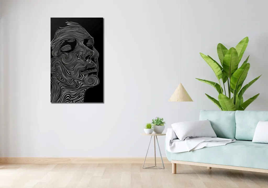 Image 60 x 100 cm Fissures et lignes - Tableau Déco Murale Moderne - 2