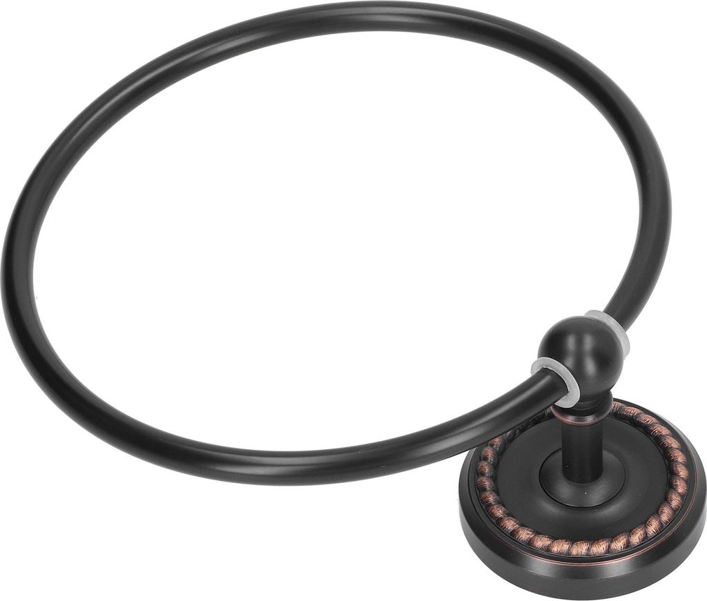 Badezimmer Handtuch Ring Messing Wand montiert Antike Handtuchhalter Toilette Handtuchhalter Schwarz Twisted Pattern