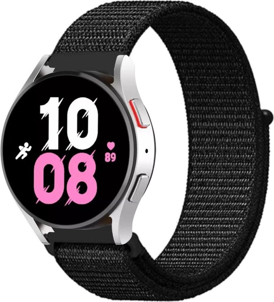 Strap-it Samsung Galaxy Watch 5 - 44mm Nylonarmband (Schwarz)