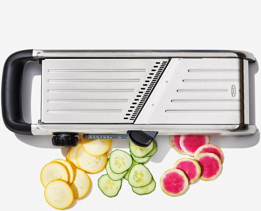 Gemüsehobel Edelstahl, Mandoline Gemüseschneider Verstellbar 3 in 1