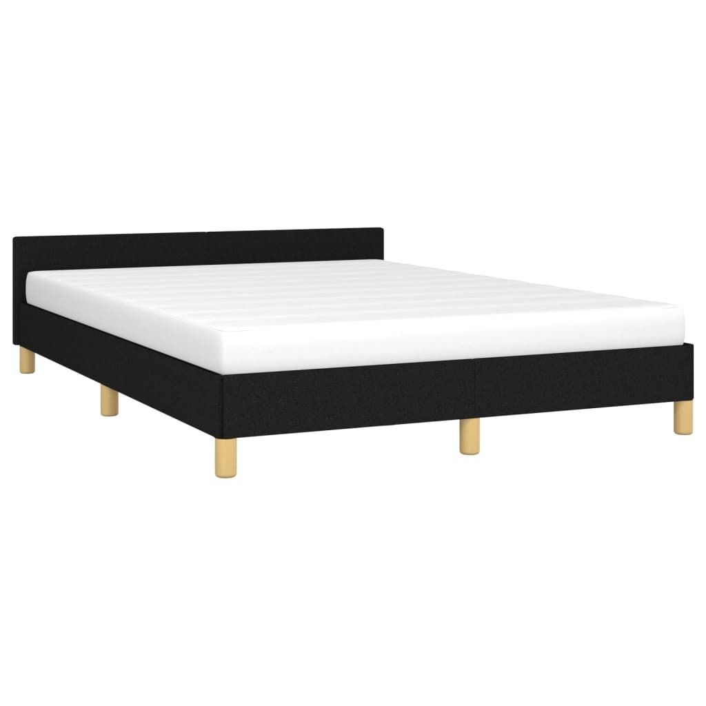 "im Sonderangebot"Bettgestell - CLORIS - Doppelbett - Robust und langlebig - ohne Matratze Schwarz 140x190 cm - Einfache Montage - Stoff - NeuMöbe...