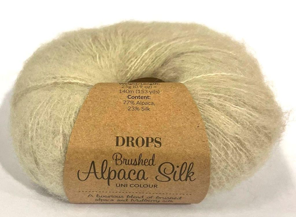 Drops Brushed Alpaca Garn 27 Tau des Regenwaldes – Weiches Premium Garn aus Alpaka & edler Glanzfaser, zum Häkeln & Stricken, 50 g
