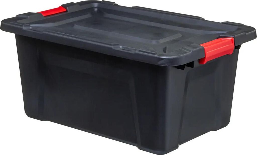 5Five Aufbewahrungsbox/Aufbewahrungskiste - 30L - schwarz - Kunststoff - L53 x B36 x H27 cm