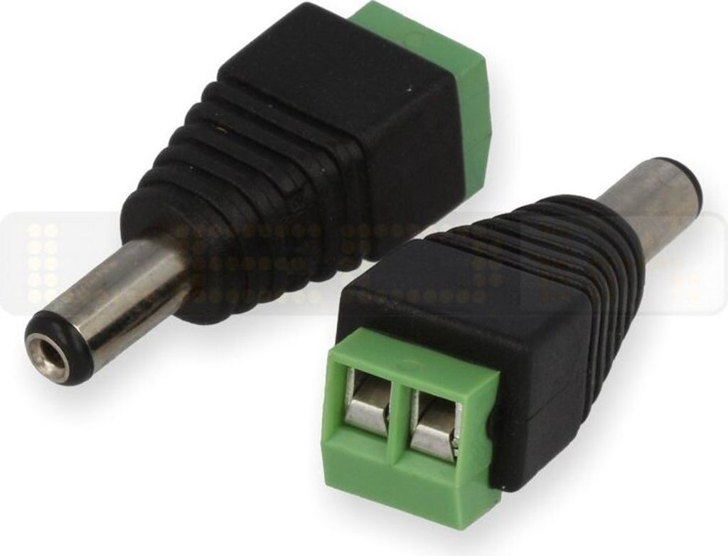 Gleichstromstecker 2,1 x 5,5 mm mit Befestigungsklammern Ladegerät-Adapter Stromanschluss Adapter Buchse Anschluss DC-Stromanschluss