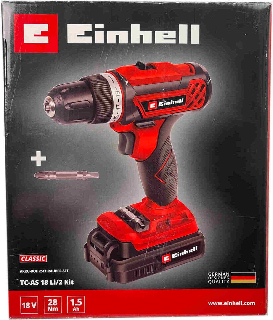 Set di trapani avvitatori a batteria Einhell TC-AS 18 LI/2 Immagine del prodotto 