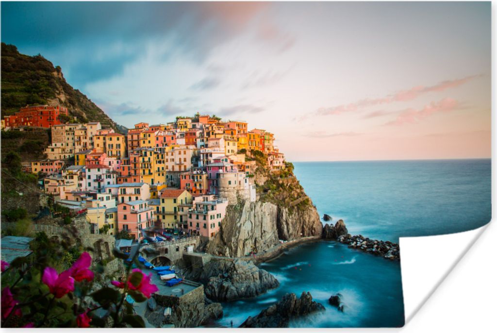 MuchoWow Poster Italien - Felsen - Monterosso 180x120 cm - Fotoplakat