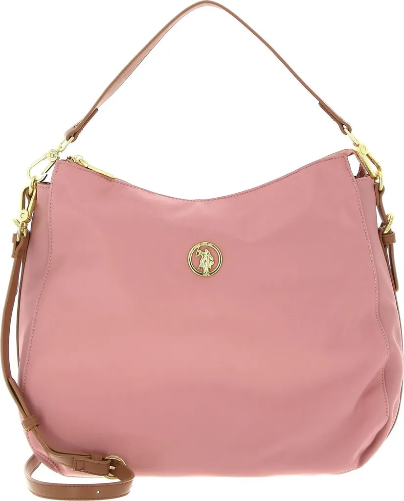 U.S. POLO ASSN. Houston Hobo Bag Rose et Tan : Sac à épaule chic