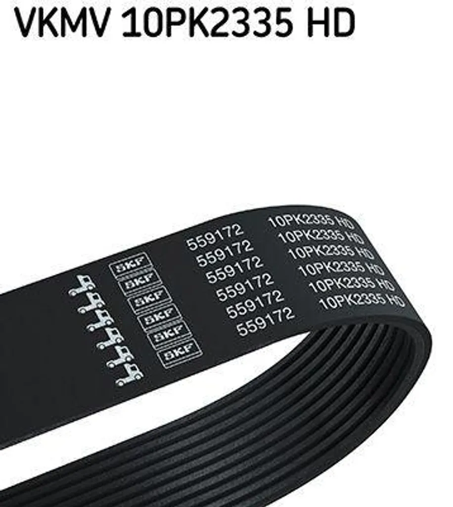 Courroie striée SKF 10PK2335 HD pour l'entretien de gros moteurs