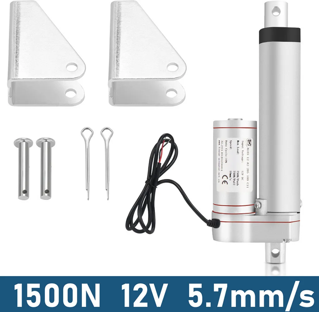 Jiubiaz 1500N Attuatore Lineare 12V 300mm - Motore Elettrico Robusto