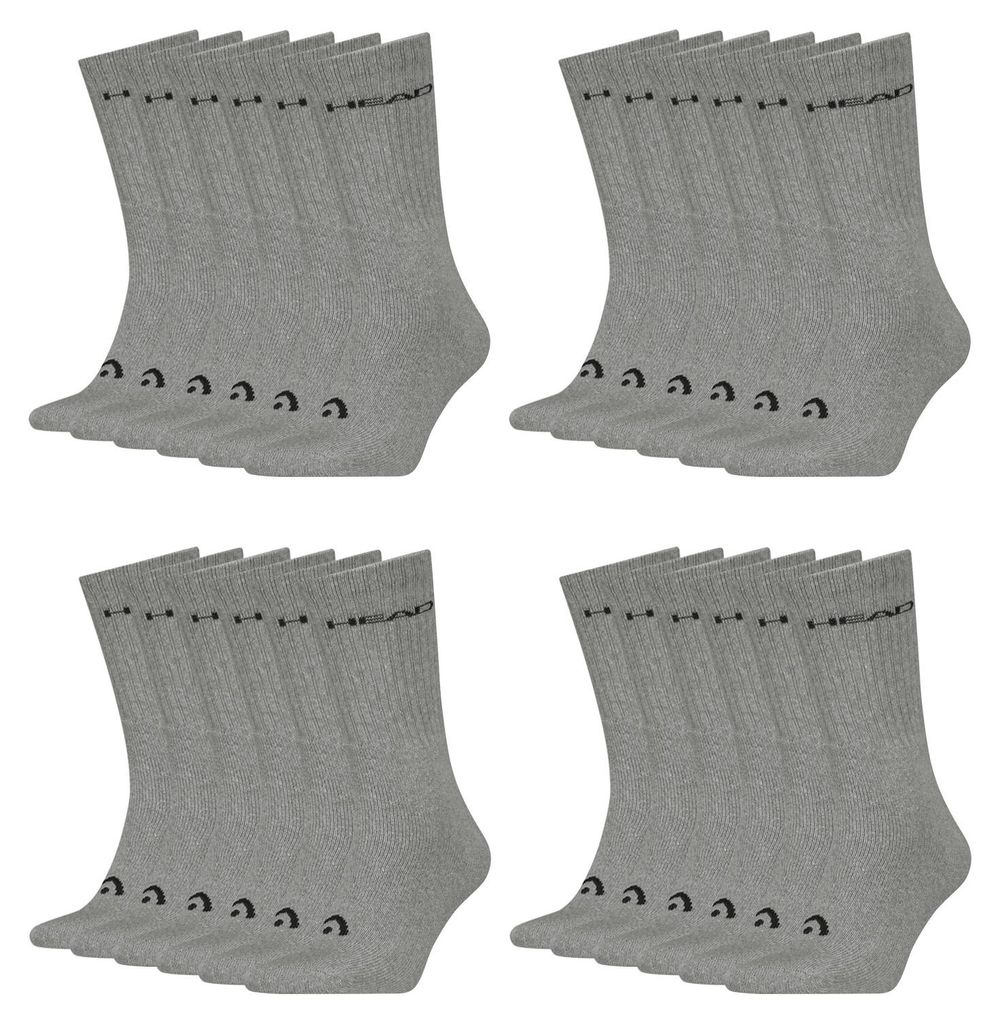 12 Paar HEAD Uni Crew Socken Baumwolle Blend Sport Socks Produktbild 