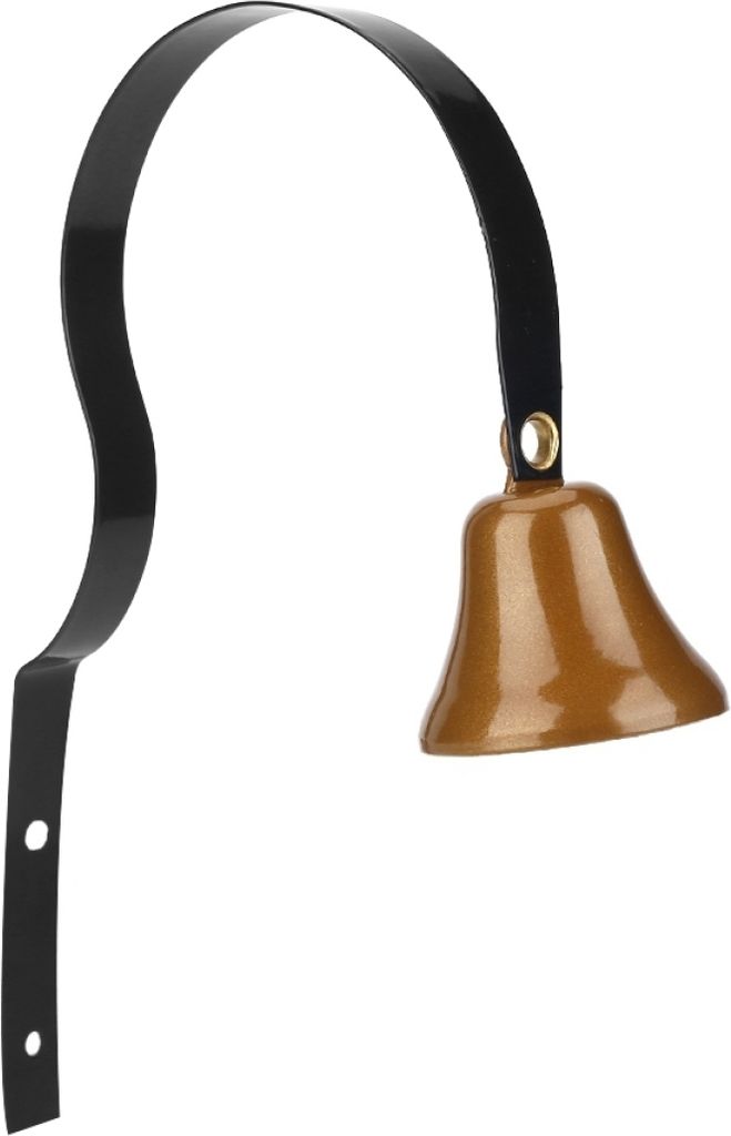1 Stück Antike Wandklingel aus Metall für Ladenbesitzer, Türklingel für Hundeerziehung, Heimdekoration (schwarz + bronze)