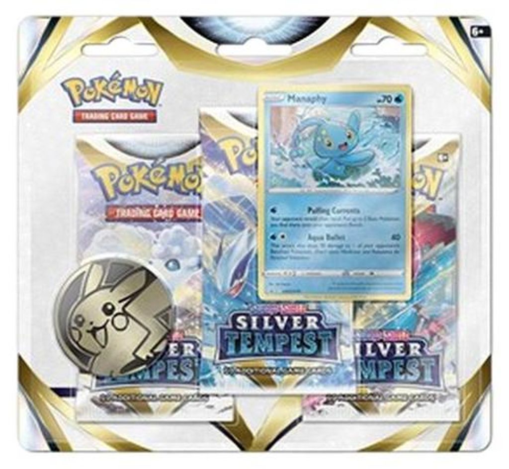 Pokemon Silver Tempest: Manaphy 3-Pack Blister Immagine del prodotto 