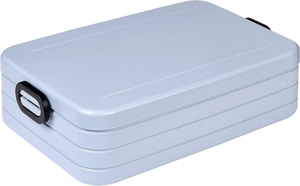 Mepal - Lunchbox Take a Break Large - Brotdose to Go - Für 4 Sandwiches oder 8 Brotscheiben - Meal Prep Box - Essensbox mit Unterteilung - Spülma...