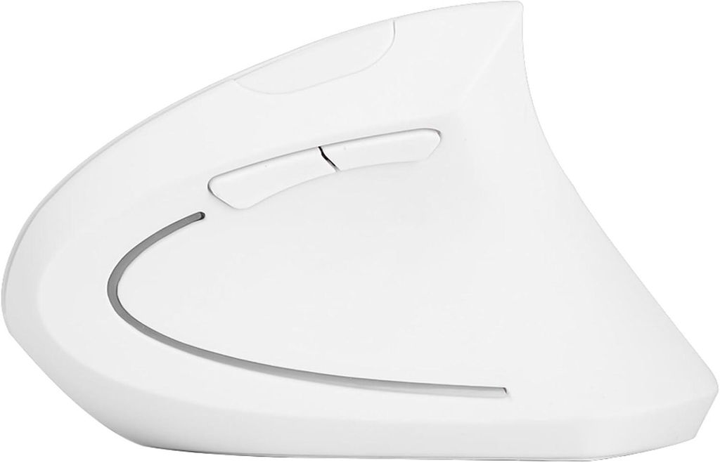Vertikale Maus, 2,4 GHz drahtlose Ergonomische Maus -Gaming -Verzögerung , 3 einstellbare DPI 800/1200/1600 Level, 6 Tasten, PC, Laptop (weiß
