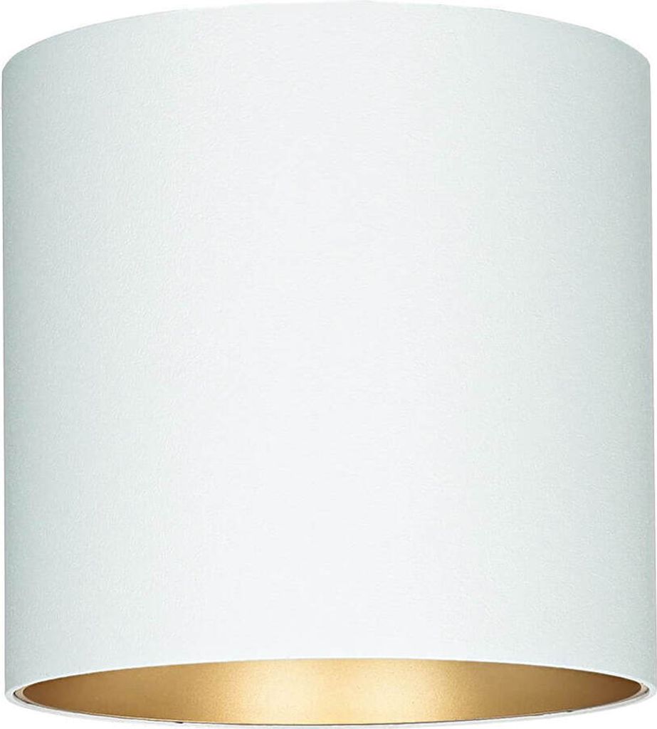 Deckenspot Weiß Gold Ø 12,7 cm GU10 Metall Modern Aufputz Deckenlampe