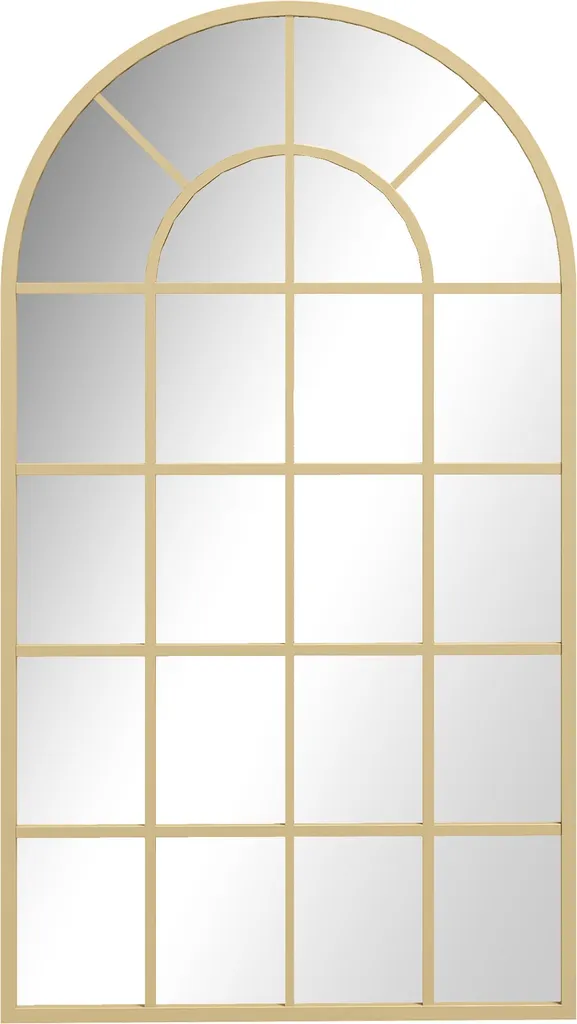 Specchio Fortuna Lai 110x62 cm Oro | Cornice Metallo Lusso Parete