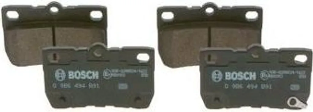 Plaquettes de frein BOSCH 0 986 494 891 - Kit complet de freinage avant