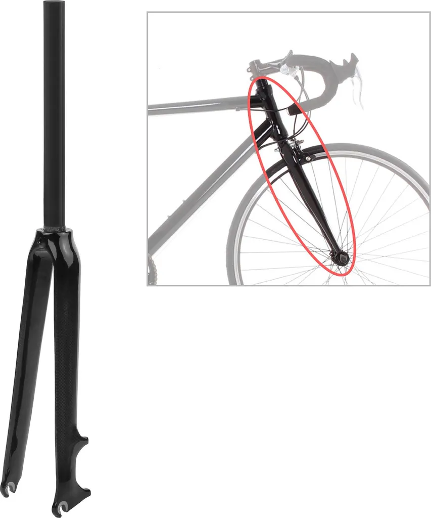 Fourche de vélo carbone 700C ultra-légère 28,6 mm haute performance