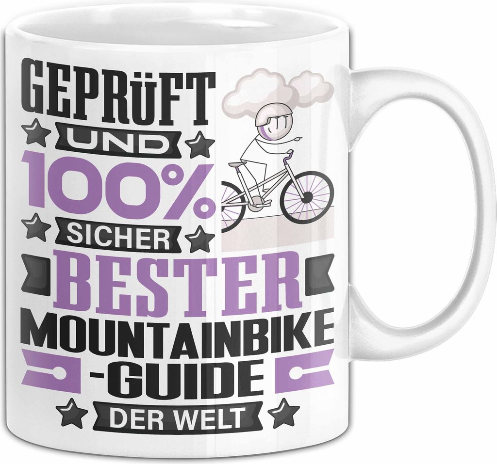 Mountainbike-Guide Geschenk Lustiger Spruch für Mountainbike-Guide Geschenkidee Bester Mountainbike-Guide Der Welt (Weiß)